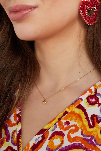 Collier Petit Cœur - acier inoxydable doré