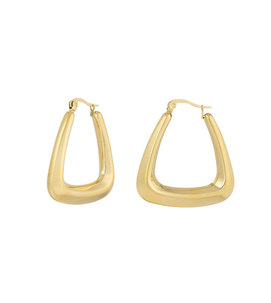 Boucles d’Oreilles Triangles - acier inoxydable doré