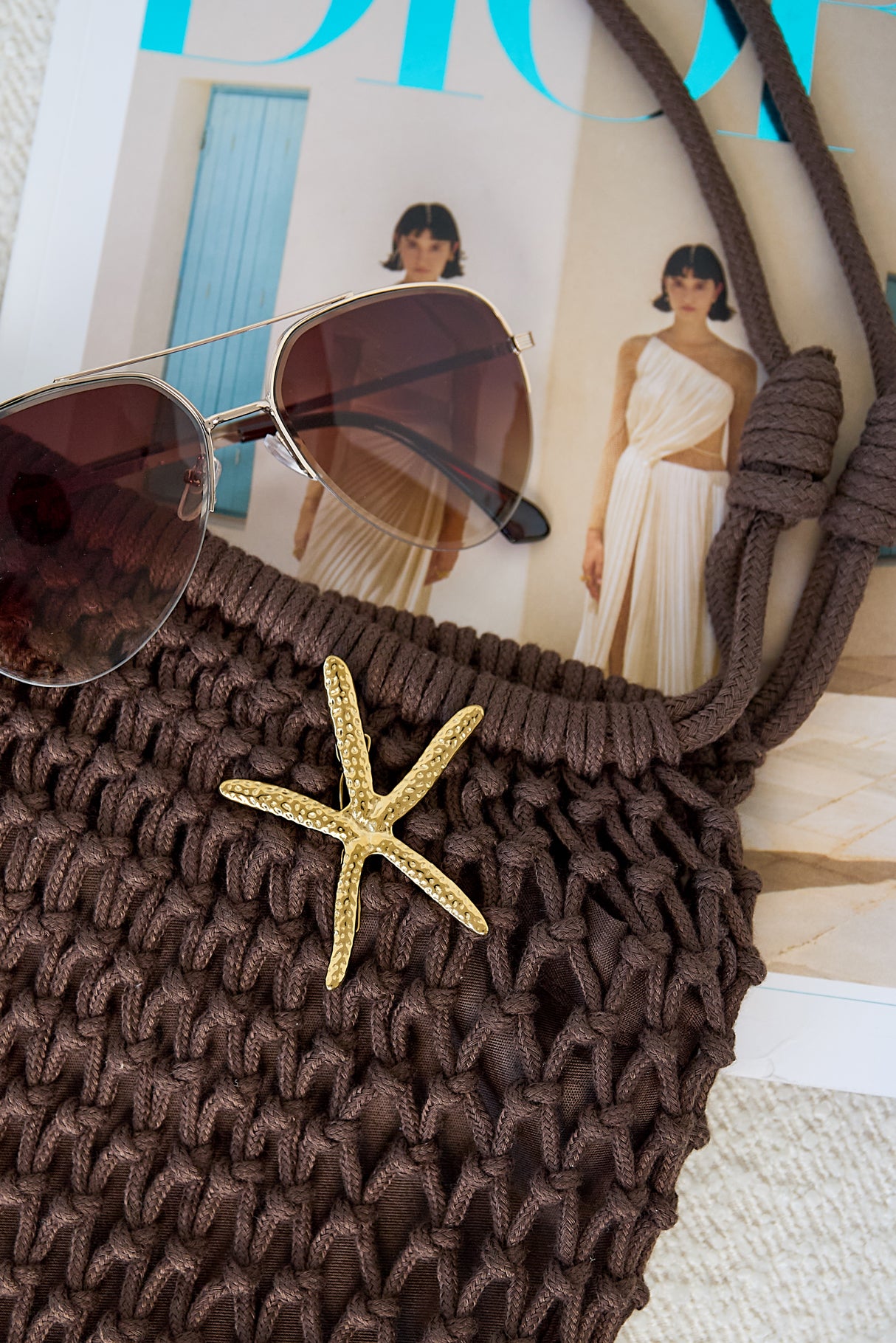 Starfish Hairpin - gold-plated stainless steel