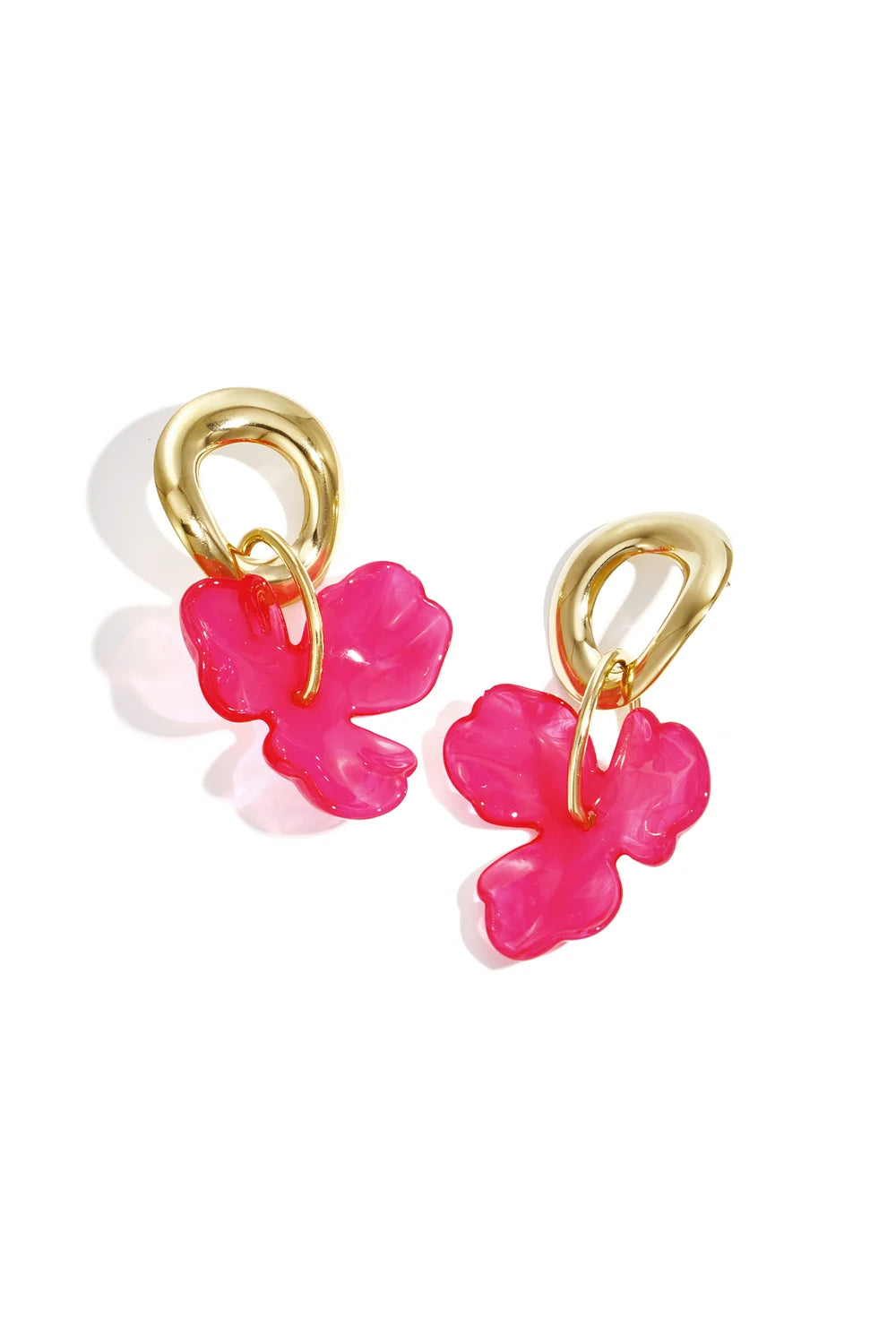 Boucles d'Oreilles Pétales - acier inoxydable doré