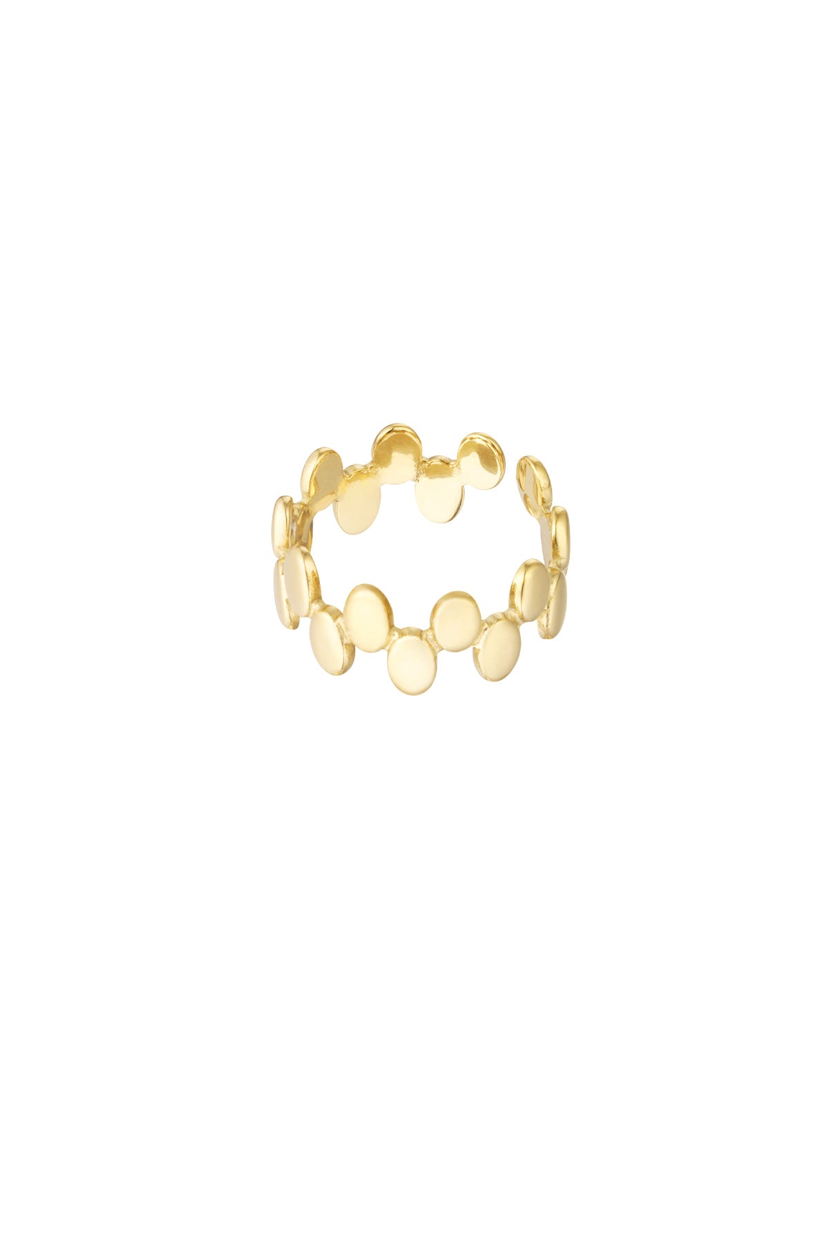 Bague Cercles - acier inoxydable doré