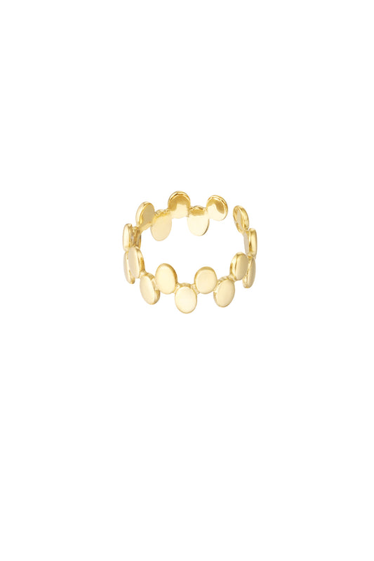 Bague Cercles - acier inoxydable doré