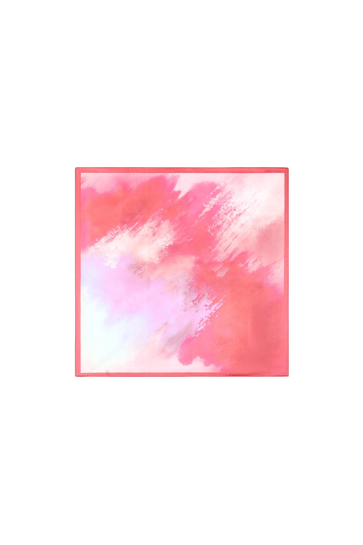 Rosy Cloud Scarf - Satin square