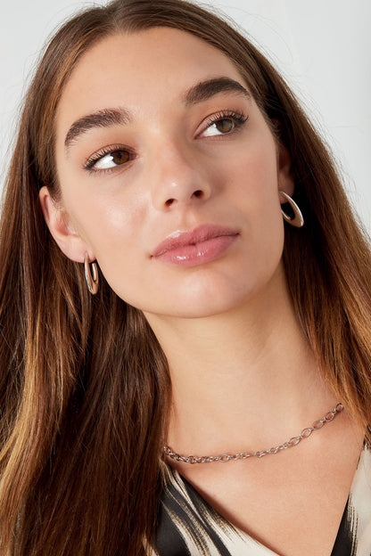 Boucles d’Oreilles Ovales Allongés - acier inoxydable doré