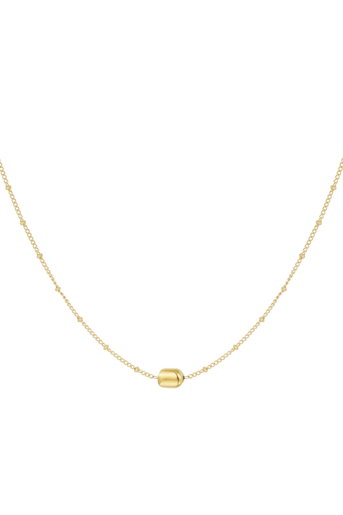 Collier Pierre dorée - acier inoxydable doré