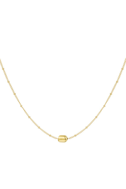 Collier Pierre dorée - acier inoxydable doré