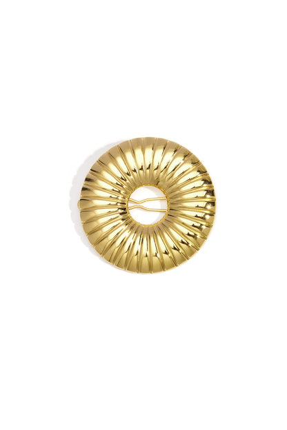 Striped Hair Clip - gold stainless steel