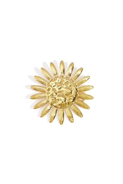 Sunflower Hairpin - gold-plated stainless steel