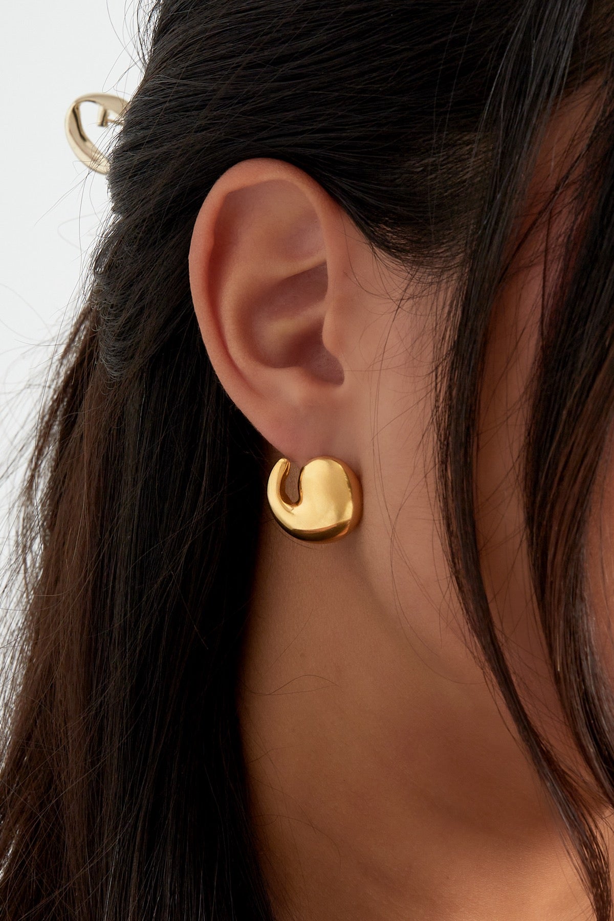 Boucles d’Oreilles Petites Baleines - acier inoxydable doré