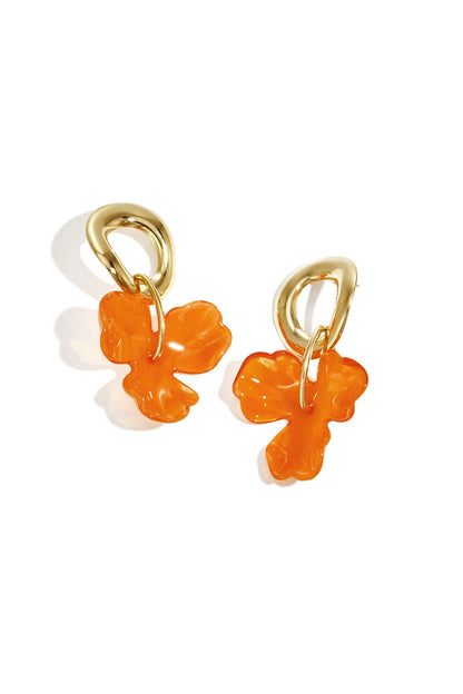 Boucles d'Oreilles Pétales - acier inoxydable doré