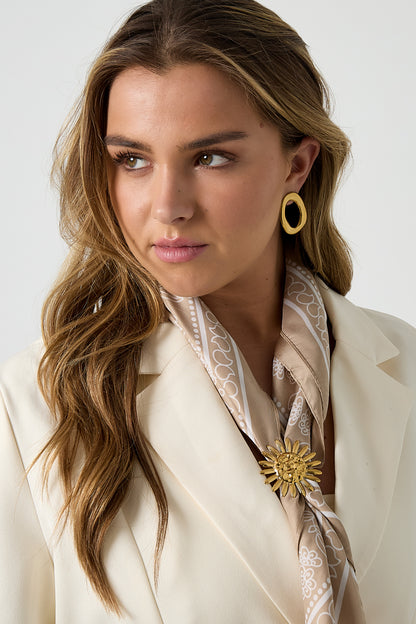 Sunflower Hairpin - gold-plated stainless steel