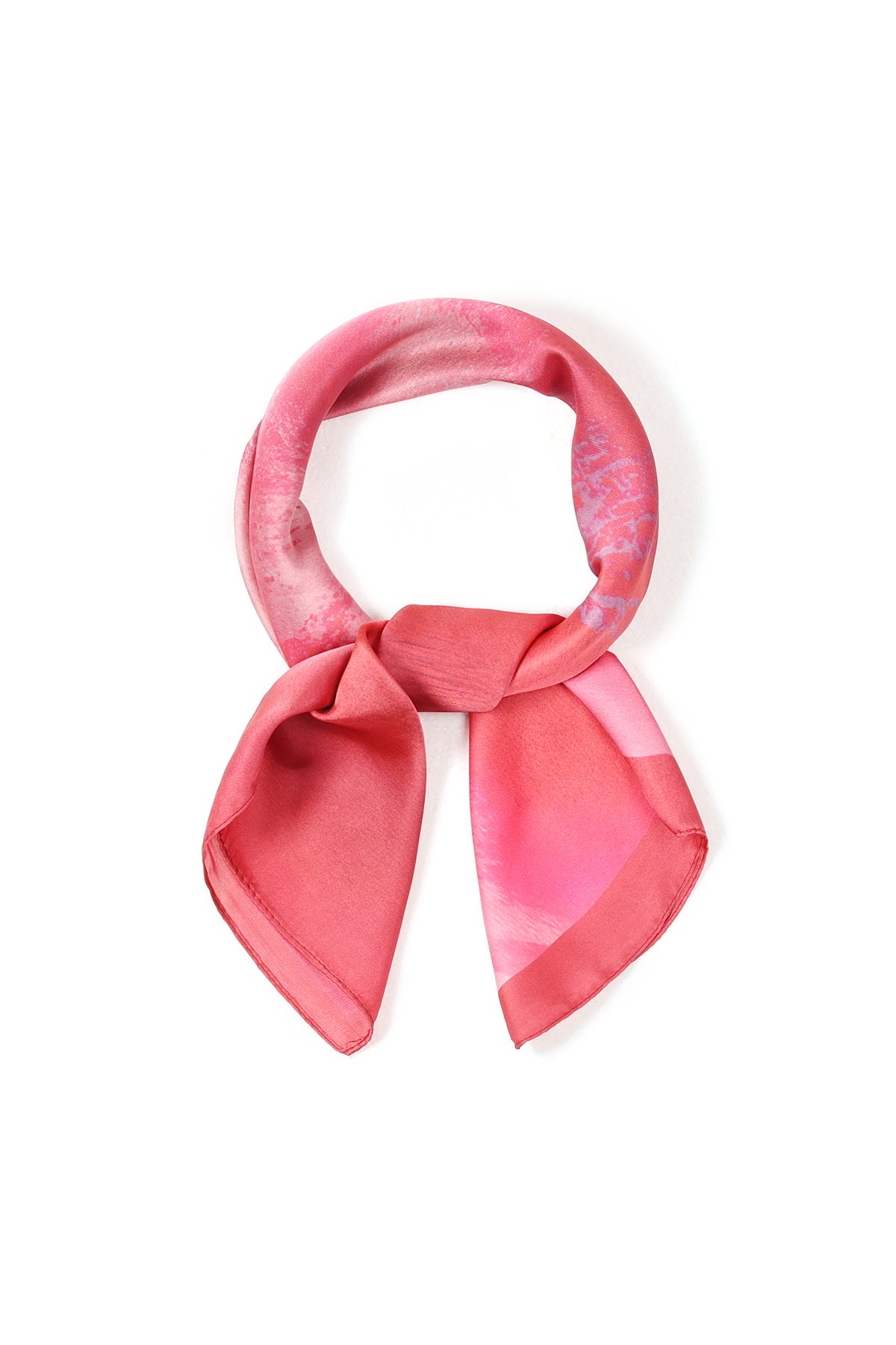 Rosy Cloud Scarf - Satin square