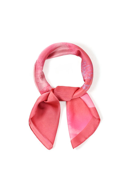 Rosy Cloud Scarf - Satin square